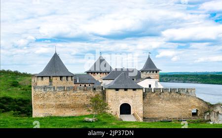 Khotyn mittelalterliche Festung in der Ukraine. Uralte Kultur Stockfoto