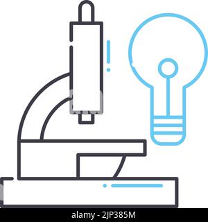 Analysieren und synthetisieren Sie Liniensymbol, Umrisssymbol, Vektordarstellung, Konzeptzeichen Stock Vektor