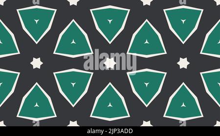 Sechseckiges geometrisches Nahtmuster. Vektor-Hintergrundraster mit editierbaren Konturen. Stock Vektor