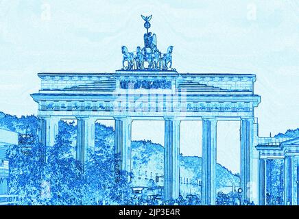 Brandenburger Tor, Berlin, Deutschland ( Illustration ) Stockfoto