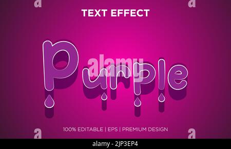 Ein bearbeitbarer Text im Verlaufsstil Arc 3D auf einem violetten und rosa Hintergrund Stock Vektor