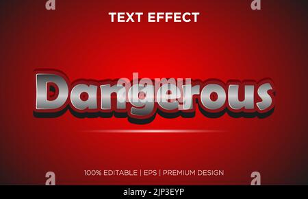 Ein bearbeitbarer Text im Verlaufsstil Arc 3D auf einem roten Hintergrund Stock Vektor