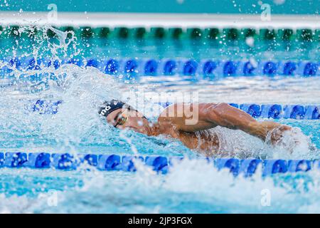 ROM, ITALIEN - 15. AUGUST: Marco de Tullio aus Italien während der Männer-Freestyle 200m beim European Aquatics Roma 2022 im Stadio del Nuoto am 15. August 2022 in Rom, Italien (Foto: Nikola Krstic/Orange Picles) Stockfoto