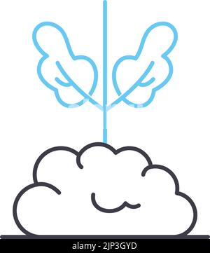 Besseres Lernen Liniensymbol, Umrisssymbol, Vektordarstellung, Konzeptzeichen Stock Vektor