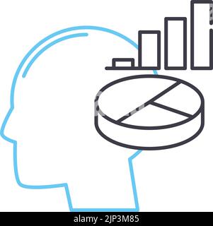 analyse Denkliniensymbol, Umrisssymbol, Vektordarstellung, Konzeptzeichen Stock Vektor