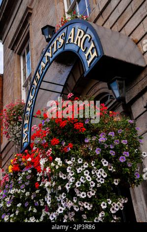 Merchants Arch in Dublin, Irland. Stockfoto