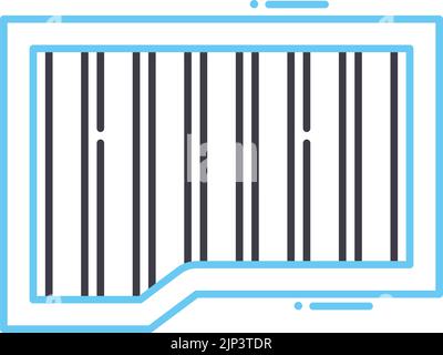 Luftfilterliniensymbol, Umrisssymbol, Vektorgrafik, Konzeptschild Stock Vektor