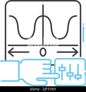 Symbol für absolute Phasenlinie, Umrisssymbol, Vektordarstellung, Konzeptzeichen Stock Vektor