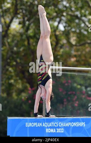 15.. August 2022. Foro Italico, Rom, Italien; Schwimmeuropameisterschaften Rom 2022: Elena Wassen (DEU) Teamevent Stockfoto