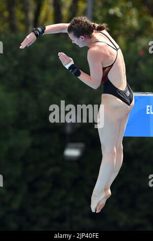 15.. August 2022. Foro Italico, Rom, Italien; Schwimmeuropameisterschaften Rom 2022: Elena Wassen (DEU) Teamevent Stockfoto