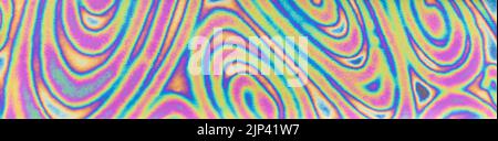 Psychedelischer Hintergrund mit Neon-Flecken, Polarisationseffekt. Stockfoto