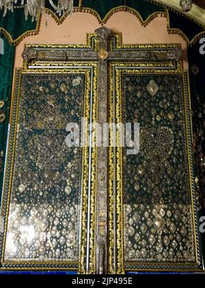 Pater Urraca Cross / Cruz del Padre Urraca. Iglesia y Convento de La Merced, Lima. Stockfoto