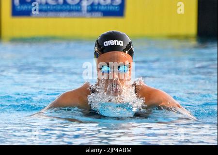 Rom, Italien. 15.. August 2022, Martina Carraro (ITA) während der Schwimmeuropameisterschaften Rom 2022 im Foro Italico am 15. August 2022. Stockfoto