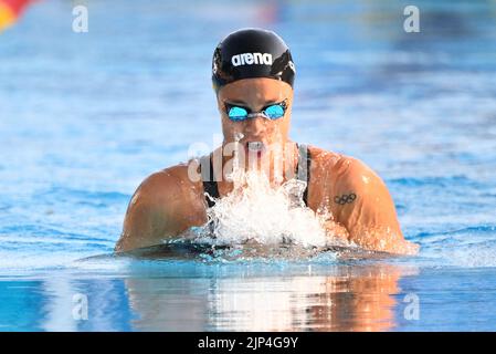 Rom, Italien. 15. August 2022. Martina Carraro (ITA) bei den Schwimmeuropameisterschaften Rom 2022 im Foro Italico am 15. August 2022. Kredit: Unabhängige Fotoagentur/Alamy Live Nachrichten Stockfoto