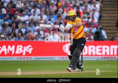 Birmingham, Großbritannien. 15. August 2022. Birmingham, August 15. 2022 Rockets bat während der Hundert Birmingham Phoenix vs Trent Rockets - Double Bill Women & Men Games (Karl W Newton/SPP) Credit: SPP Sport Press Photo. /Alamy Live News Stockfoto