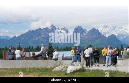 Der George Parks Highway Scenic Byway - Denali View South Stockfoto