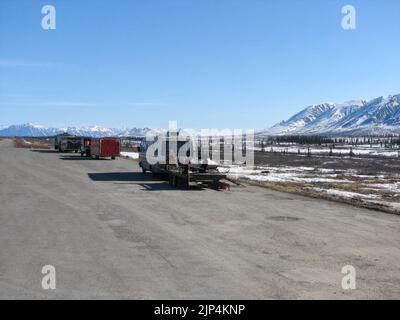 Der George Parks Highway Scenic Byway - Broad Pass Stockfoto