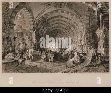 Der Große Basar, Konstantinopel - Walsh Robert & Allom Thomas - 1836 Stockfoto