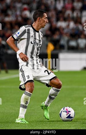 Turin, Italia - 15/08/2022, Foto Marco Alpozzi/LaPresse 15 Agosto 2022 - Turin, Italia - Sport, calcio - Juventus vs Sassuolo - Campionato italiano di calcio Serie A Tim 2022/2023 - Juventus Stadium. Nella foto: Angel Di Maria (Juventus F.C.); 15. August 2022 Turin, Italien - Sport, calcio - Juventus vs Sassuolo - Italienische Serie A Fußballmeisterschaft 2022/2023 - Juventus Stadium. Im Bild: Angel Di Maria (Juventus F.C.); Stockfoto