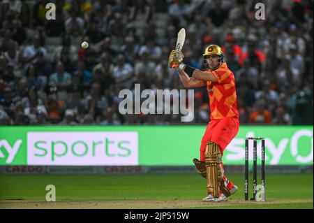 Birmingham, Großbritannien. 15. August 2022. Birmingham, 15. 2022. August Phoenix-Schläger während der Hundert Birmingham Phoenix vs Trent Rockets - Double Bill Women & Men Games (Karl W Newton/SPP) Credit: SPP Sport Press Photo. /Alamy Live News Stockfoto