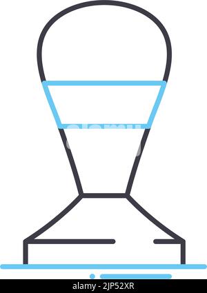 Espresso Sabotagekontakt, Umrisssymbol, Vektordarstellung, Konzeptschild Stock Vektor