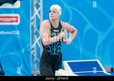 ROM, ITALIEN - 15. AUGUST: Valerie van Roon aus den Niederlanden während der Frauen-Kür 50m beim European Aquatics Roma 2022 im Stadio del Nuoto am 15. August 2022 in Rom, Italien (Foto von Nikola Krstic/Orange Picters) NOCNSF Stockfoto