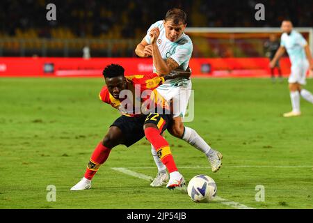 Foto Giovanni Evangelista/LaPresse 13 Agosto 2022 Lecce, Italia - Sport, calcio - U.S. Lecce vs F.C. Inter - CampionatoSerie A Tim 2022/23 - Stadio E. Giardiniero - Via del Mare. Nella foto: Banda, Nicolo Barella 13. August 2022 Lecce, Italien - Sport, Fußball - USA Lecce vs F.C. Inter - Italienische Meisterschaft Serie A Tim 2022/23- E. Giardiniero - Via del Mare Stadium. Im Bild: Banda, Nicolo Barella Stockfoto