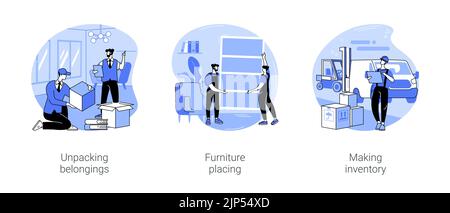 Full-Service-Mover isoliert Cartoon-Vektor-Illustrationen se Stock Vektor