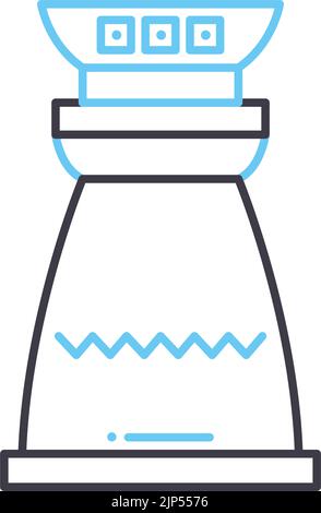 Symbol für Spaltenlinien, Umrisssymbol, Vektordarstellung, Konzeptzeichen Stock Vektor