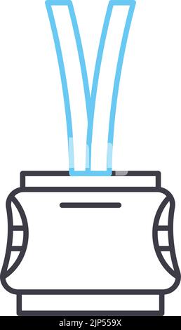 Computer-Adapter-Liniensymbol, Umrisssymbol, Vektordarstellung, Konzeptzeichen Stock Vektor