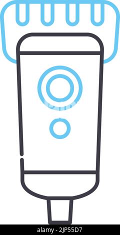 Denim Aprom Linie Symbol, Umriss Symbol, Vektor-Illustration, Konzept Zeichen Stock Vektor