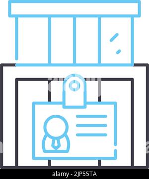 symbol für unternehmensidentitätslinie, Umrisssymbol, Vektordarstellung, Konzeptzeichen Stock Vektor