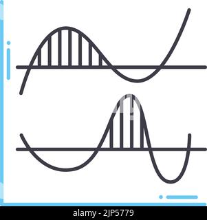 Divergenzliniensymbol, Umrisssymbol, Vektordarstellung, Konzeptzeichen Stock Vektor