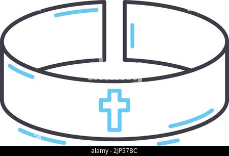 Kreisliniensymbol, Umrisssymbol, Vektordarstellung, Konzeptzeichen Stock Vektor
