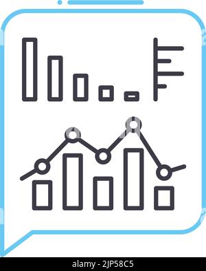 liniensymbol für unternehmenstechnologie, Umrisssymbol, Vektordarstellung, Konzeptzeichen Stock Vektor