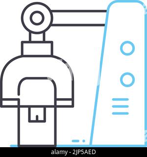 Liniensymbol Fabrikautomation, Umrisssymbol, Vektordarstellung, Konzeptschild Stock Vektor