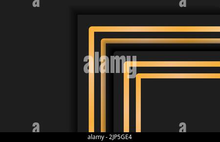 Ein moderner Hintergrund aus Gold und Schwarz Stock Vektor