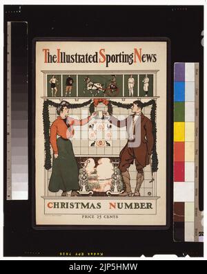 Die Illustrated Sporting News. Weihnachtszahl - gezeichnet von Edward Penfield. Stockfoto