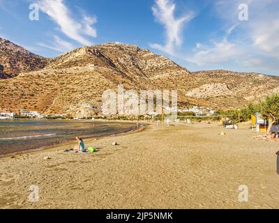 Ein berühmtes Dorf Kamares auf der Insel Sifnos in Griechenland Stockfoto