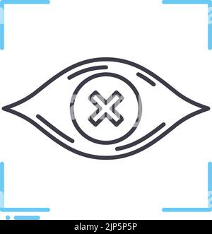 Augenliniensymbol, Umrisssymbol, Vektordarstellung, Konzeptzeichen Stock Vektor