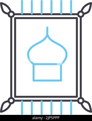 Teppich Linie Symbol, Umrisssymbol, Vektor-Illustration, Konzept Zeichen Stock Vektor