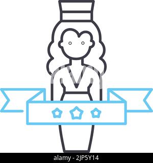 Benutzerdefiniertes Wegliniensymbol, Umrisssymbol, Vektordarstellung, Konzeptzeichen Stock Vektor