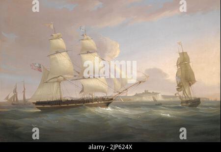 Der Kaufmann Schnee Peru aus Dover, Öl auf Leinwand Gemälde von William John Huggins Stockfoto