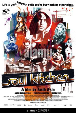 BIROL ÜNEL, ANNA BEDERKE, MORITZ BLEIBREU, ADAM BOUSDOUKOS, DORKA GRYLLUS, PHELINE ROGGAN, LUKAS GREGOROWICZ FILMPOSTER, SOUL KITCHEN, 2009 Stockfoto