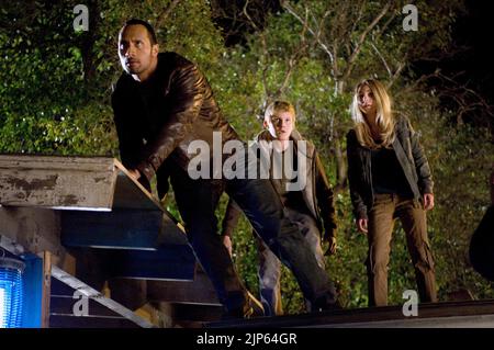 DWAYNE Johnson, Alexander Ludwig, ANNASOPHIA ROBB, JAGD ZUM MAGISCHEN BERG, 2009 Stockfoto