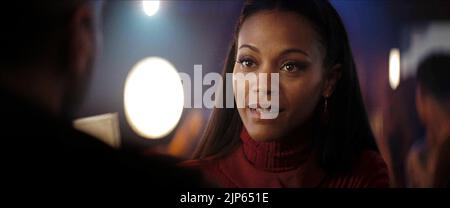 CHRIS PINE, Zoe Saldana, STAR TREK, 2009 Stockfoto