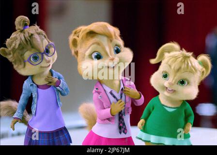 JEANETTE, Brittany und Eleanor, Alvin und die Chipmunks: der SQUEAKQUEL, 2009 Stockfoto