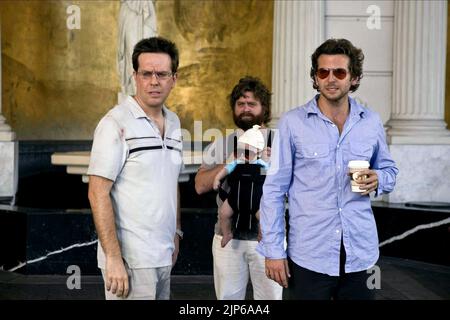 ED HELMS, Zach Galifianakis, Bradley Cooper, den Kater, 2009 Stockfoto