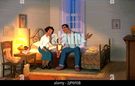 EUDORA,TIANA,JAMES, DIE PRINZESSIN UND DER FROSCH, 2009 Stockfoto