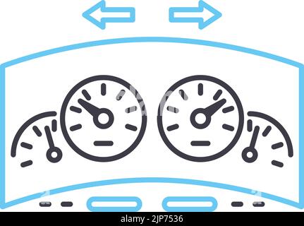 Strich-Board-Liniensymbol, Umrisssymbol, Vektordarstellung, Konzeptschild Stock Vektor